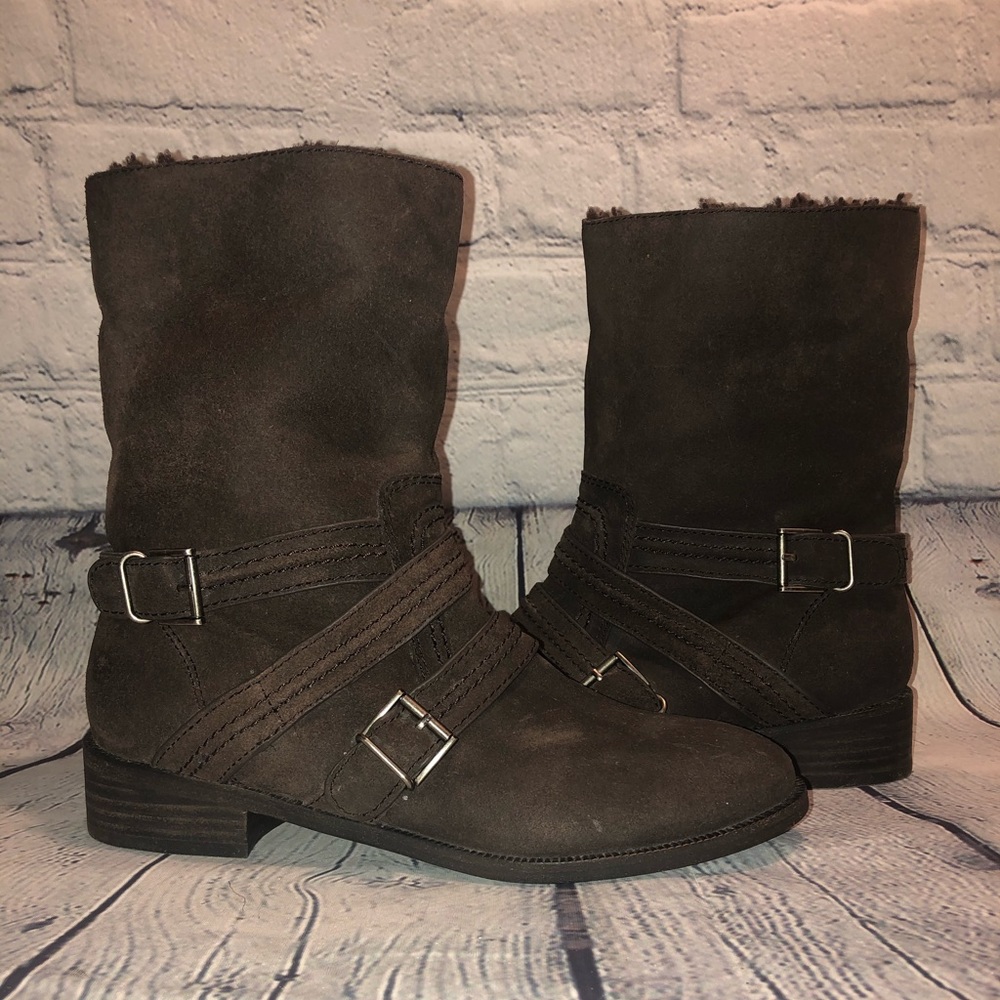 🆕 NWOB Joie Sherpa Lined Moto Boots